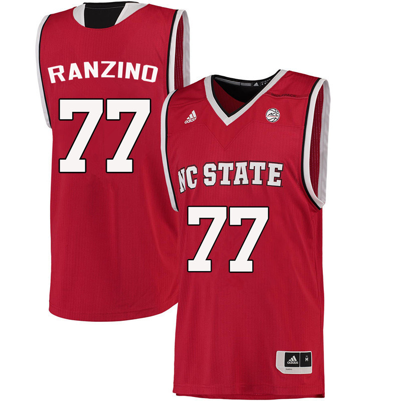 Men NC State Wolfpack #77 Sam Ranzino College Basketball Jerseys-Red